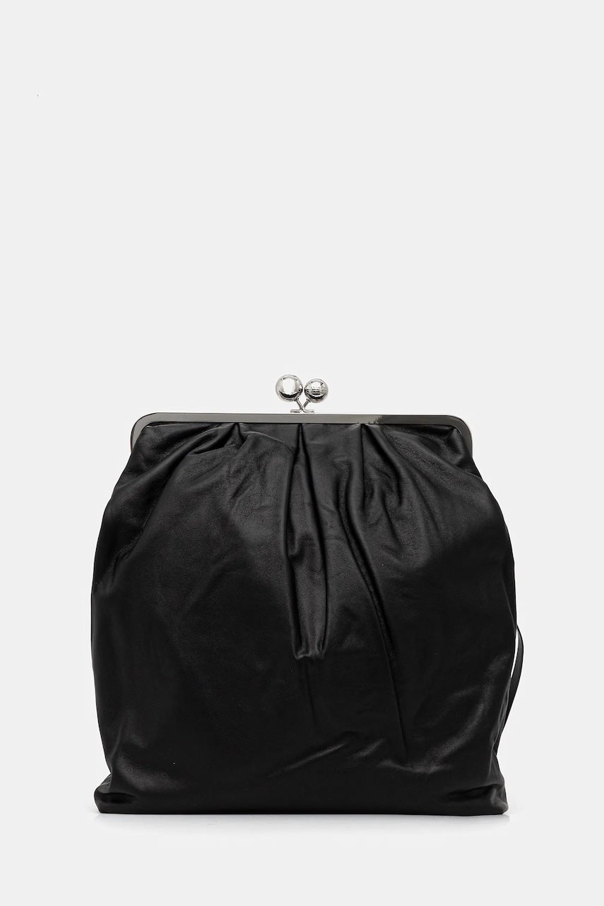 Δερμάτινο σακίδιο Weekend Max Mara MIRANO χρώμα: μαύρο, 2525516015600