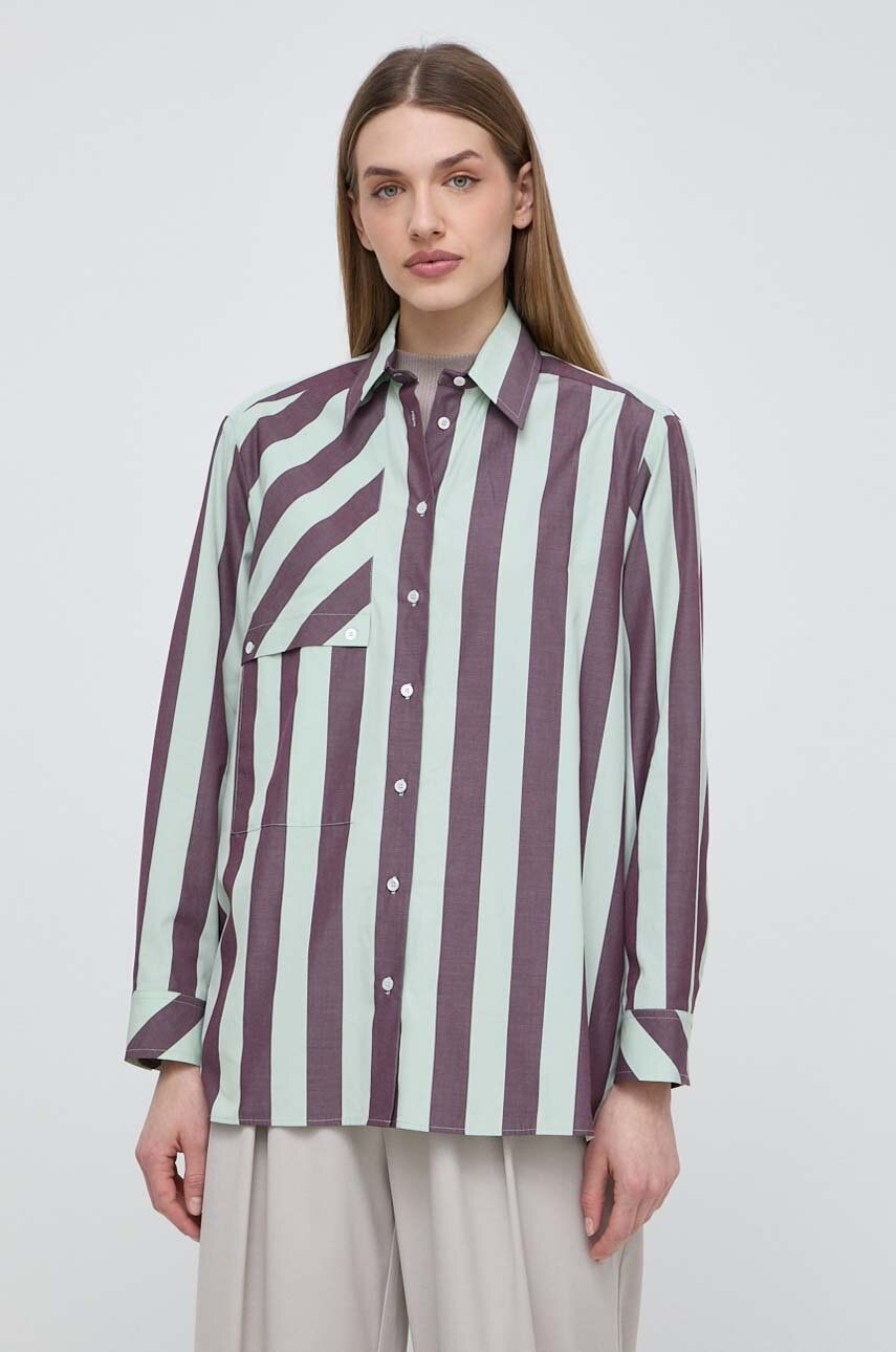 Βαμβακερό πουκάμισο Weekend Max Mara x Arthur Arbesser χρώμα: πράσινο