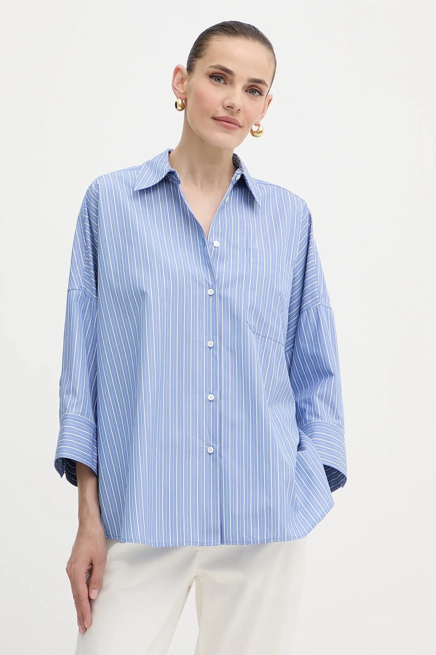 Βαμβακερό πουκάμισο Weekend Max Mara ZAVORRA χρώμα: μπλε, 2525116121600