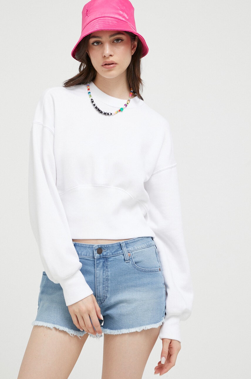 Μπλούζα Abercrombie & Fitch χρώμα: άσπρο