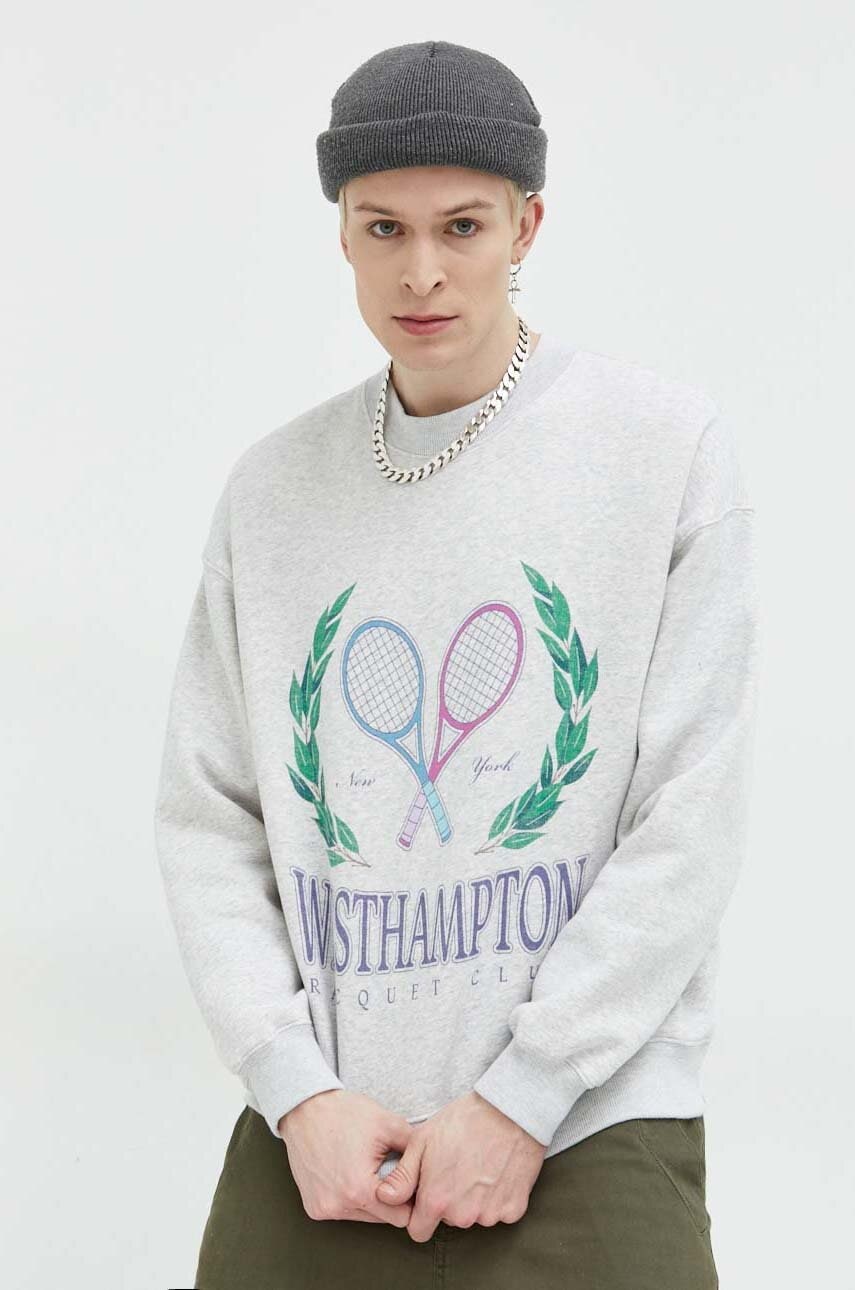 Μπλούζα Abercrombie & Fitch χρώμα: γκρι