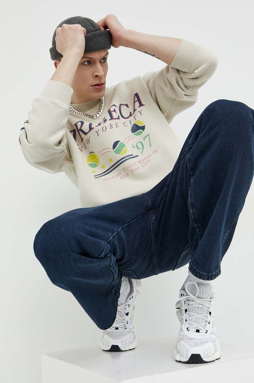 Μπλούζα Abercrombie & Fitch χρώμα: μπεζ