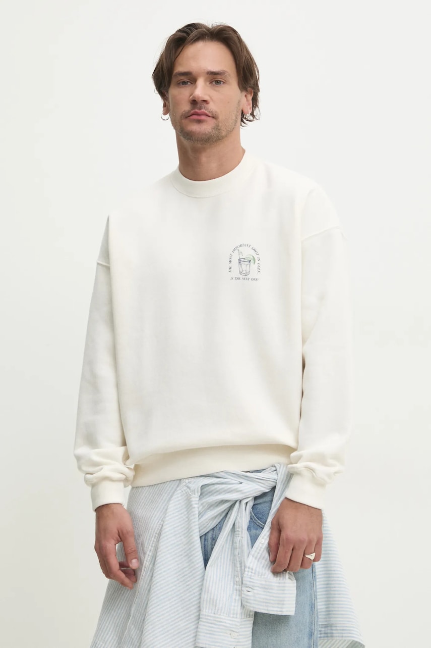 Μπλούζα Abercrombie & Fitch χρώμα: μπεζ, KI122-5215