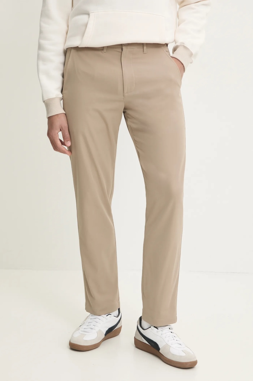 Παντελόνι Abercrombie & Fitch χρώμα: μπεζ, KI130-4097