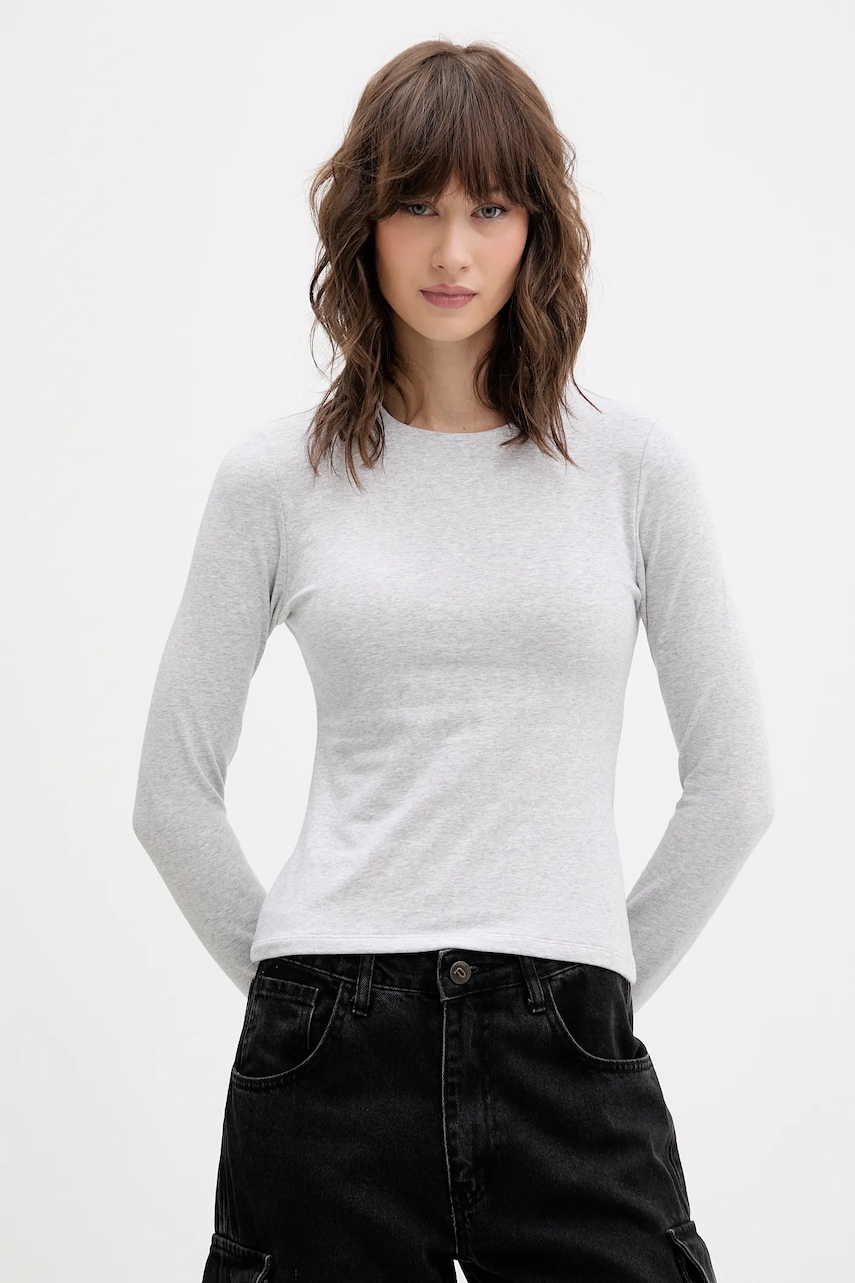 Μακρυμάνικο Abercrombie & Fitch χρώμα: γκρι, KI139-5755-112