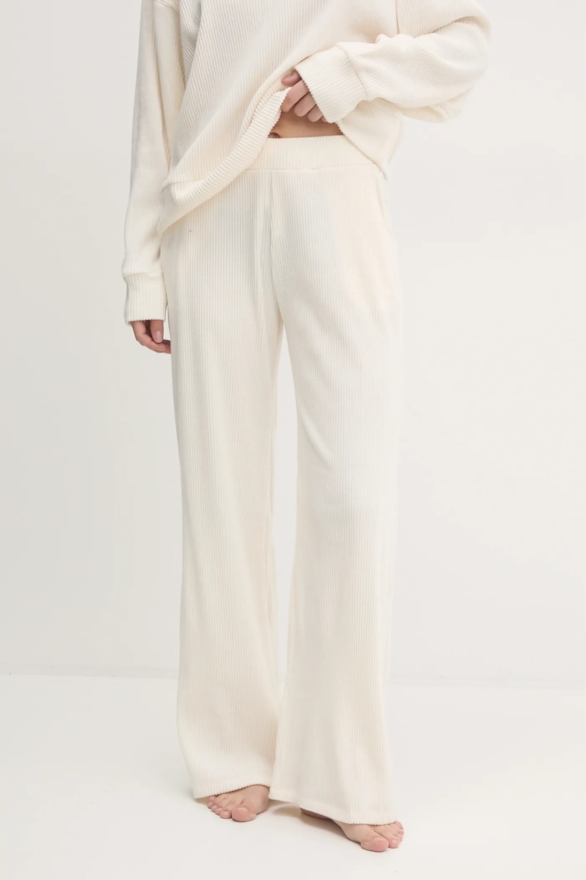 Παντελόνι φόρμας Abercrombie & Fitch χρώμα: μπεζ, KI147-4076