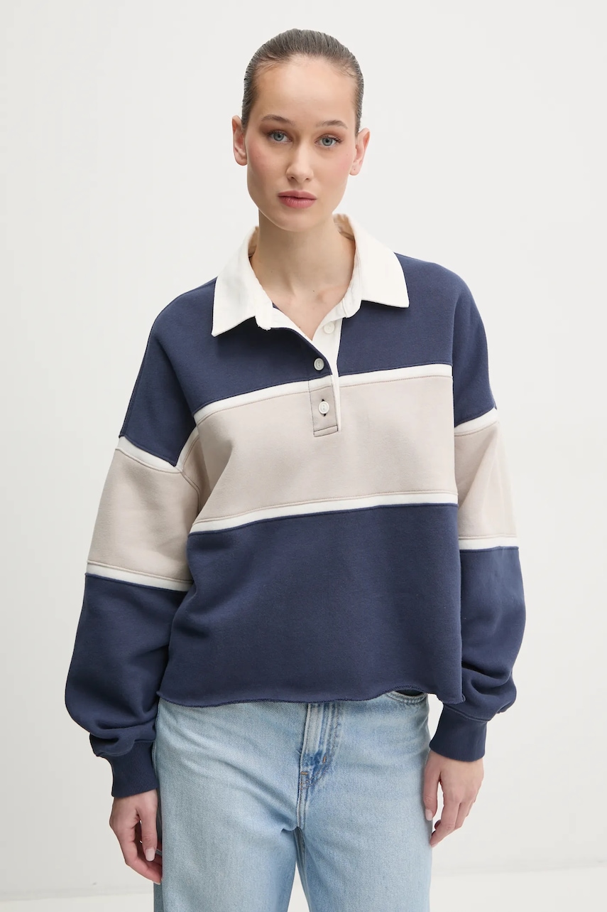 Μπλούζα Abercrombie & Fitch χρώμα: ναυτικό μπλε, KI152-5112