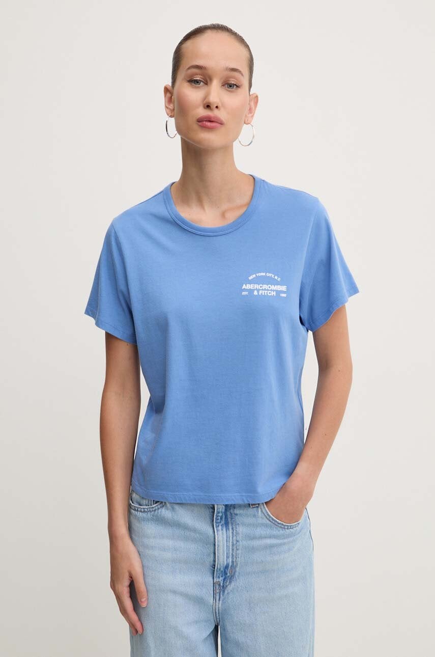 Βαμβακερό μπλουζάκι Abercrombie & Fitch γυναικείο, KI157-4307