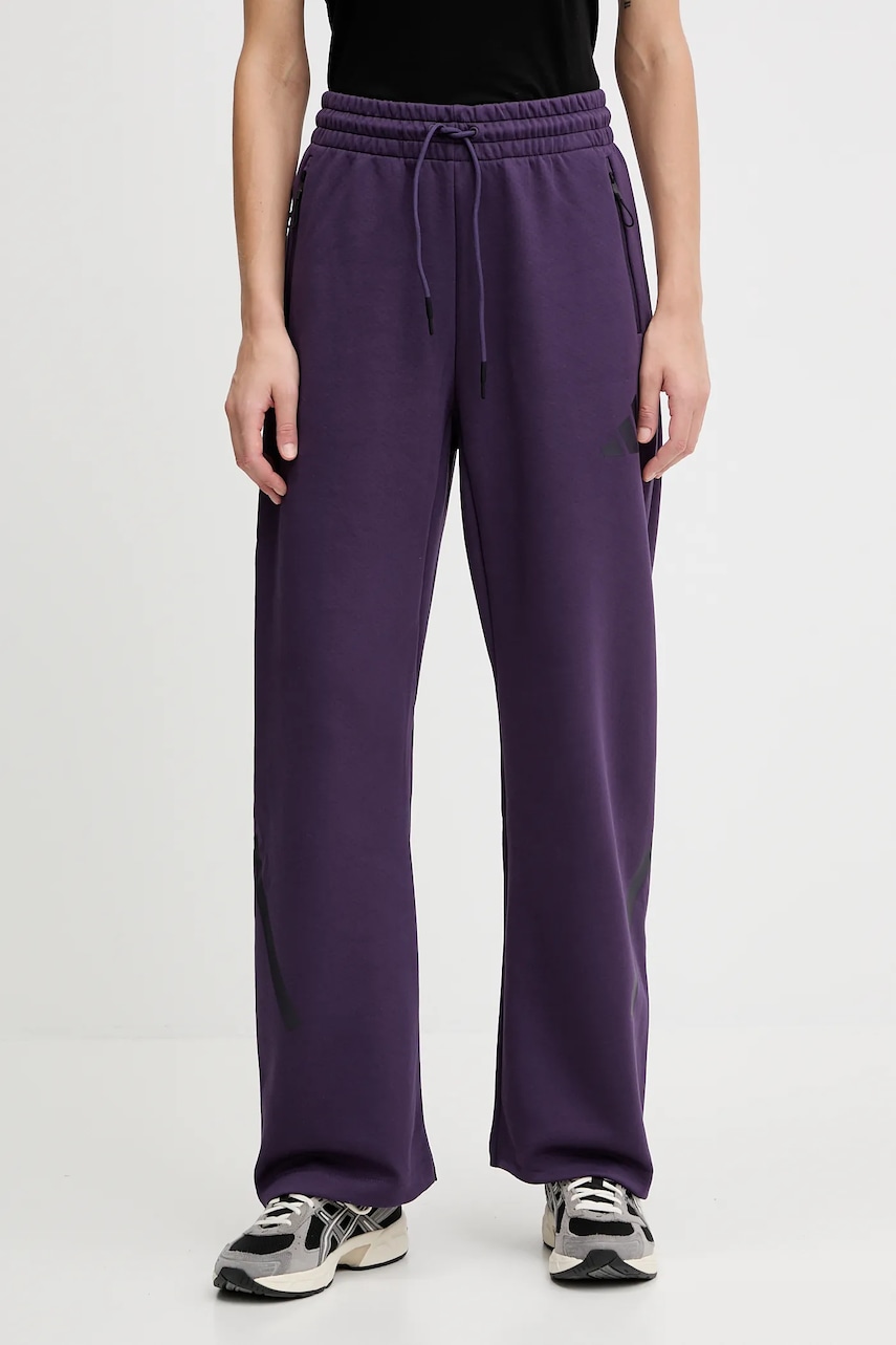 Παντελόνι φόρμας adidas adidas x Z.N.E χρώμα: μοβ, KB9441