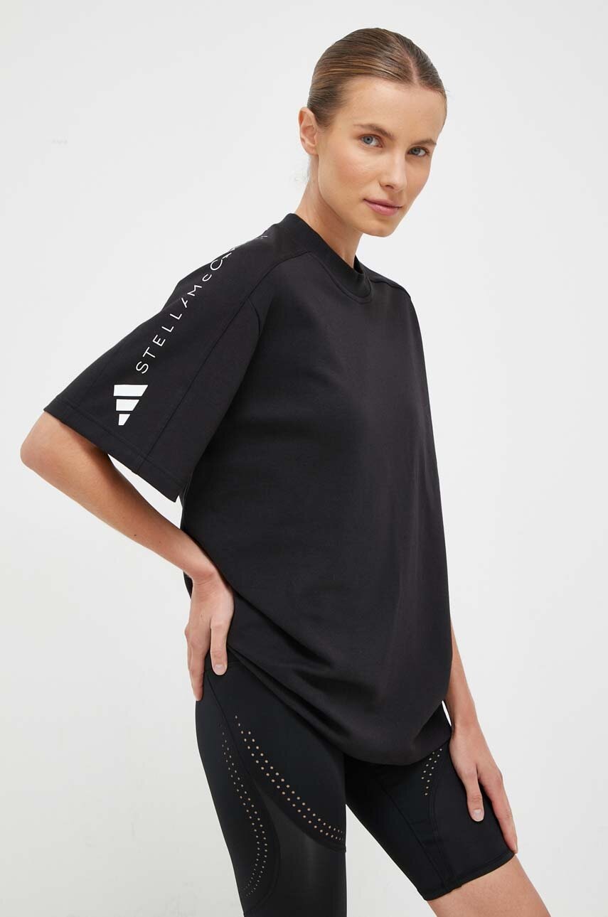 Μπλουζάκι adidas by Stella McCartney χρώμα: μαύρο IL3431 IB6854