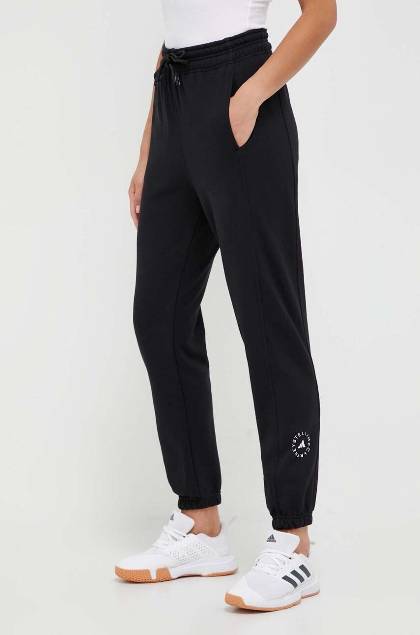Παντελόνι φόρμας adidas by Stella McCartney χρώμα: μαύρο IL3431 IB6860