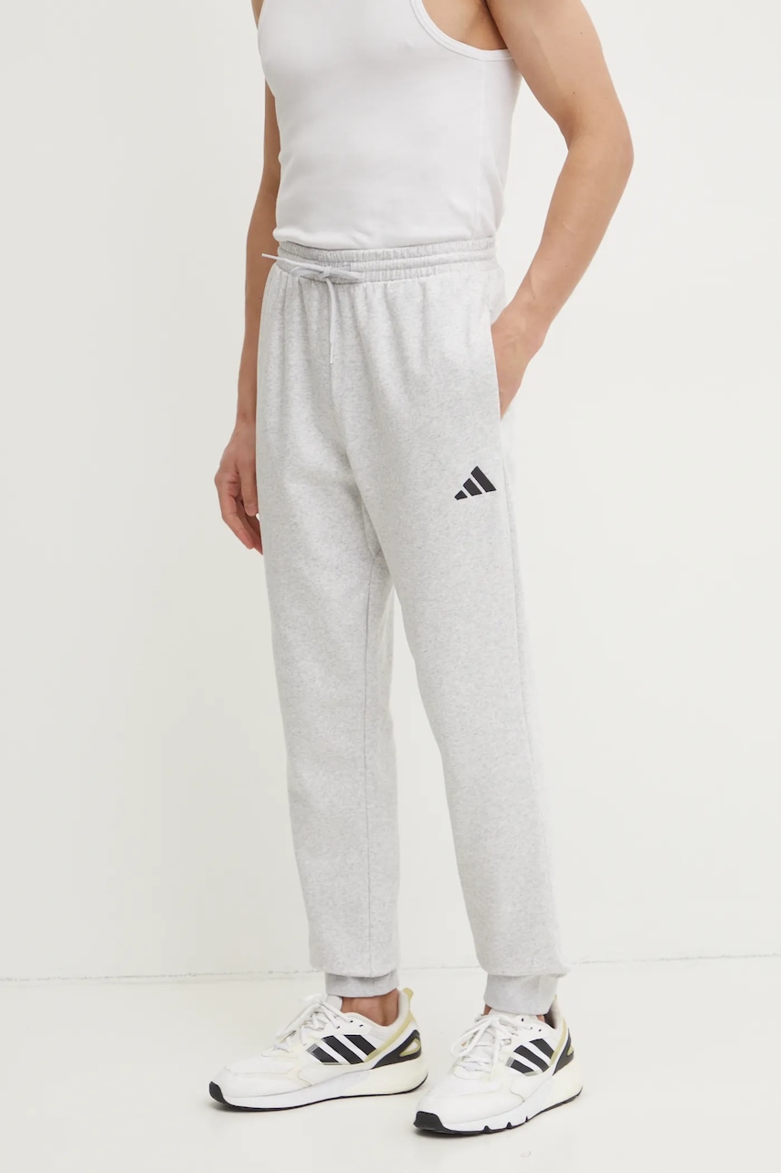 Παντελόνι φόρμας adidas Feelcozy χρώμα: γκρι, JE3819