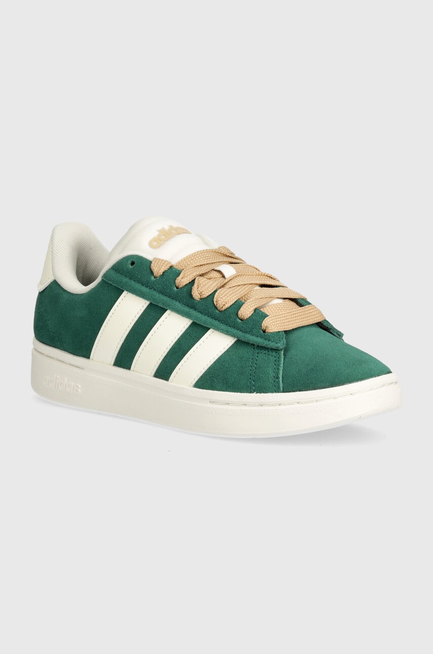 Σουέτ αθλητικά παπούτσια adidas Grand Court Alpha χρώμα: πράσινο, IH3850