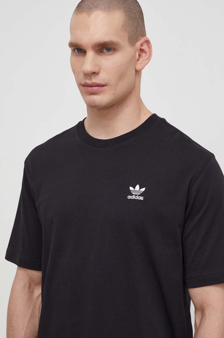 Βαμβακερό μπλουζάκι adidas Originals Essential Tee ανδρικό, χρώμα: μαύρο, IR9690