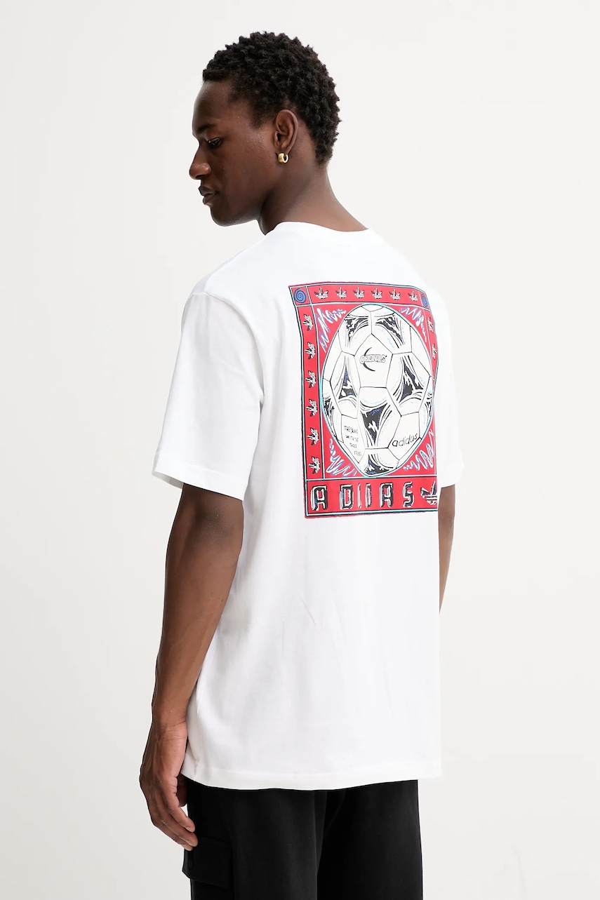 Βαμβακερό μπλουζάκι adidas Originals Graphic ανδρικό, χρώμα: άσπρο, JX3094