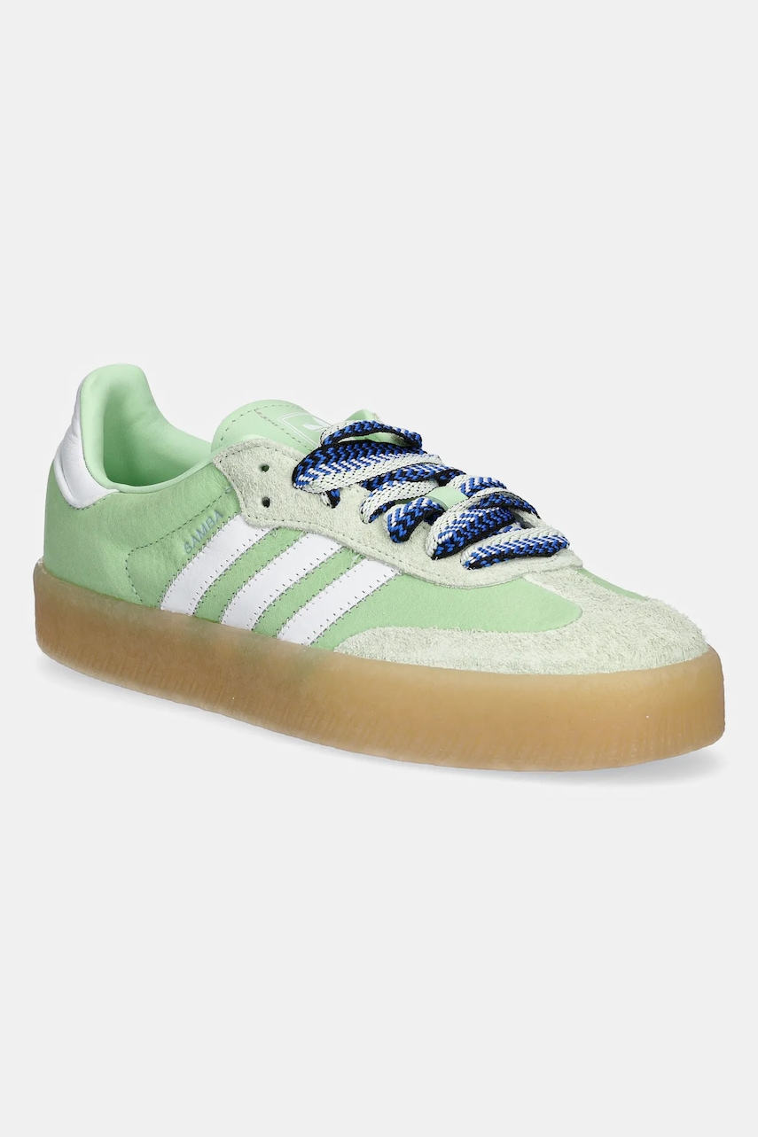 Δερμάτινα αθλητικά παπούτσια adidas Originals Sambae W χρώμα: πράσινο, JI2738