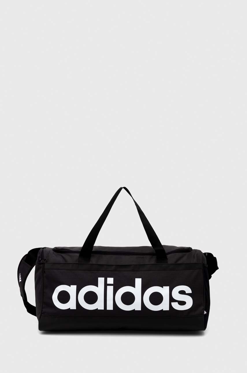 Αθλητική τσάντα adidas Performance Essentials Linear Medium Essentials Linear Medium χρώμα: μαύρο IC0434 HT4743