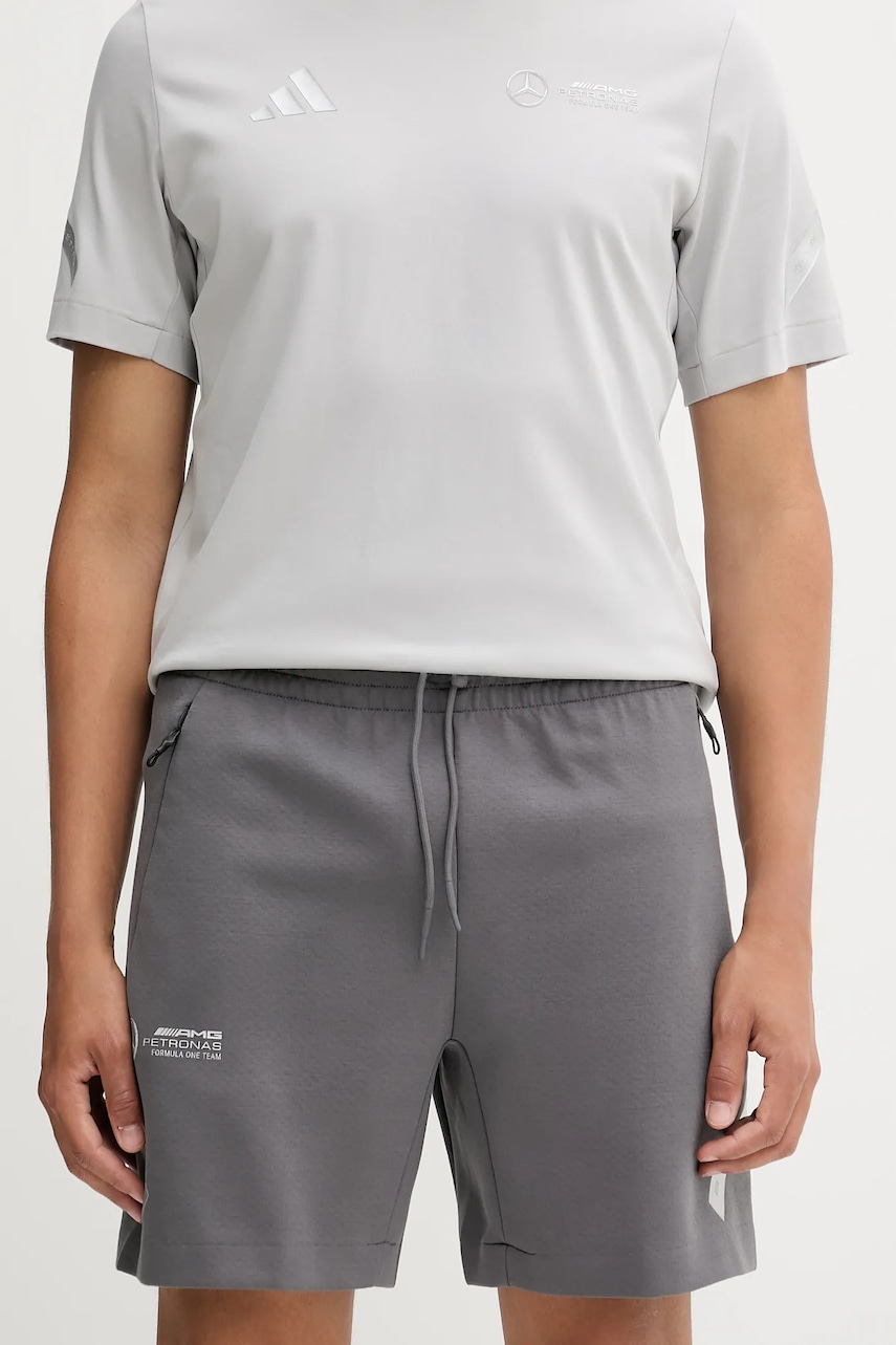 Σορτς adidas x Mercedes χρώμα: γκρι, JW3479