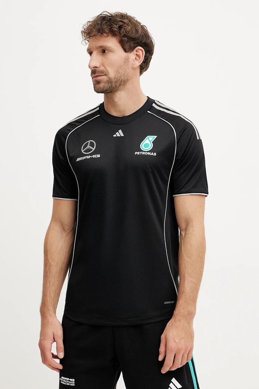 Μπλουζάκι adidas x Mercedes χρώμα: μαύρο, JX8245
