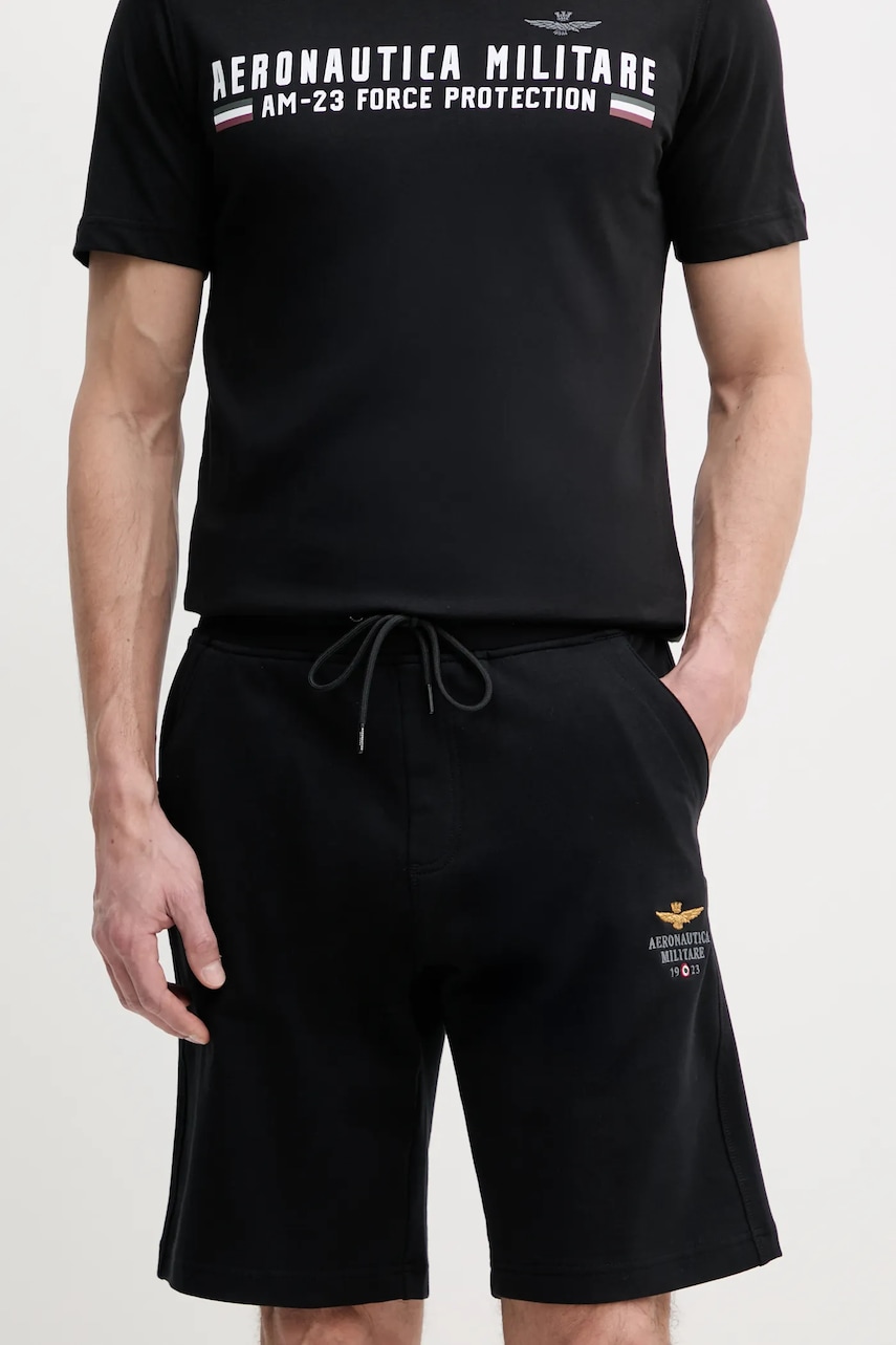 Σορτς Aeronautica Militare χρώμα: μαύρο, BF017F459