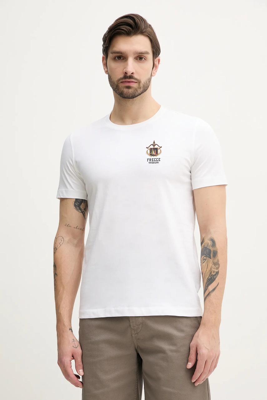 Βαμβακερό μπλουζάκι Aeronautica Militare ανδρικό, χρώμα: μπεζ, TS2391J592