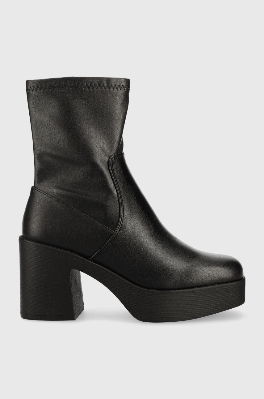 Μποτάκια Aldo Upstep χρώμα: μαύρο