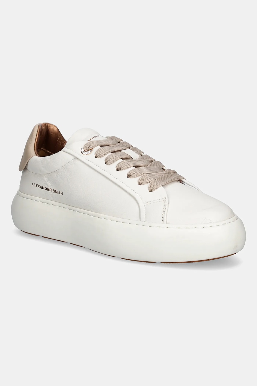 Δερμάτινα αθλητικά παπούτσια Alexander Smith Soho χρώμα: άσπρο, ASBBSOW3563WBE