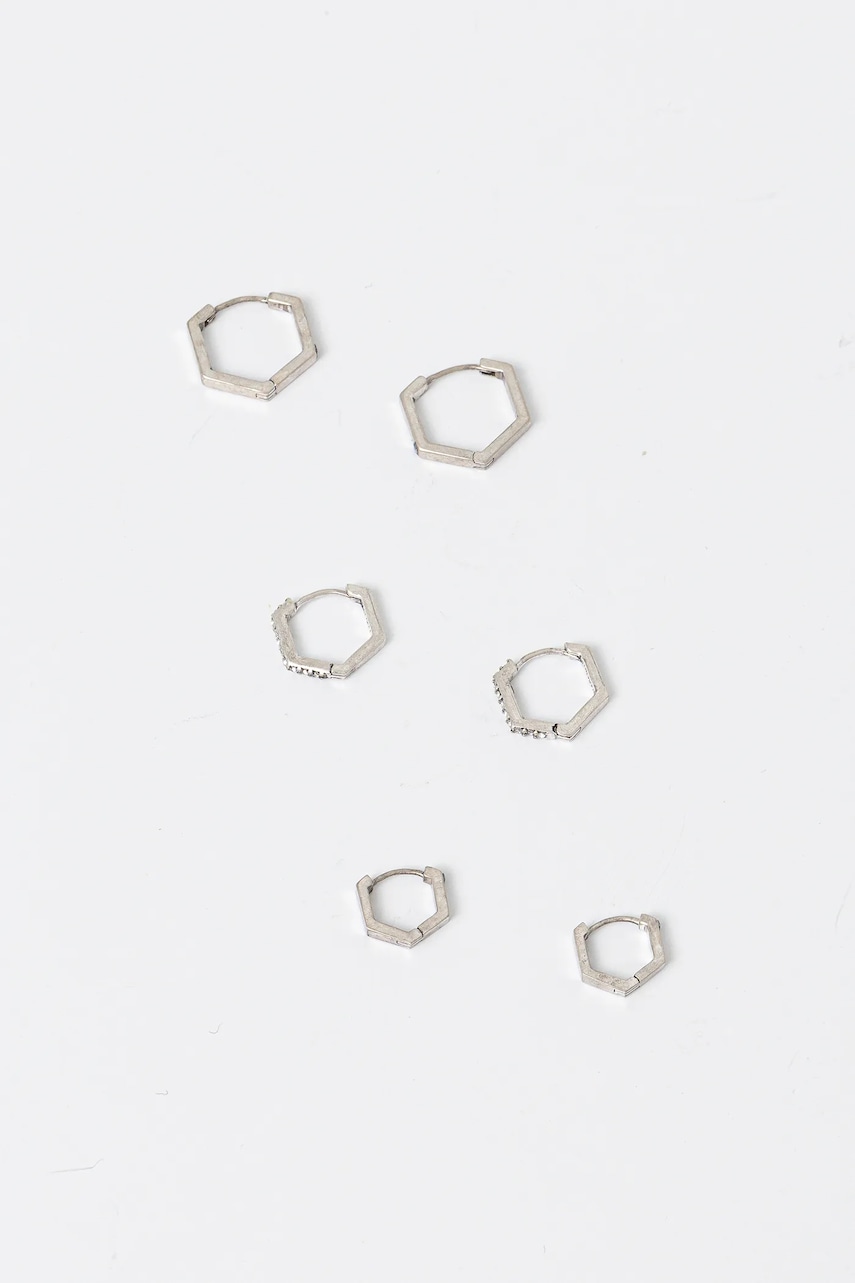 Σκουλαρίκια AllSaints 3-pack 37527083SLV041