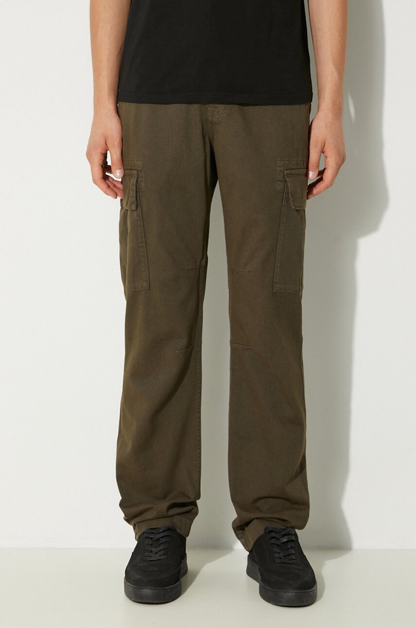 Βαμβακερό παντελόνι Alpha Industries Agent Pant χρώμα: πράσινο, 158205