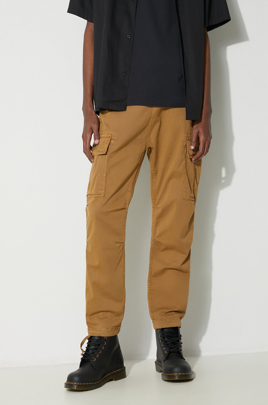 Παντελόνι Alpha Industries Squad Pant χρώμα: μπεζ, 188202