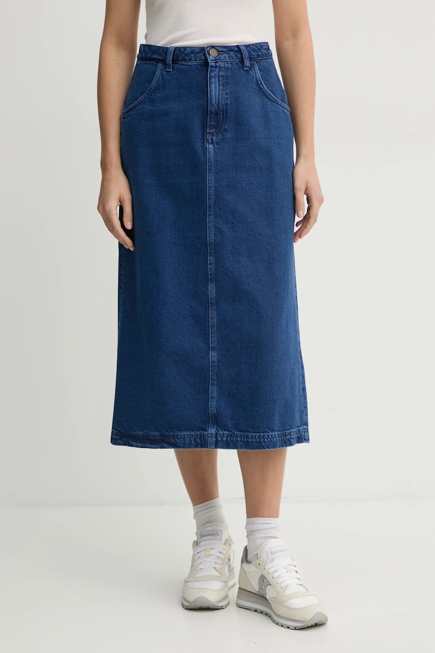 Τζιν φούστα American Vintage χρώμα: μπλε, JOY13EE25