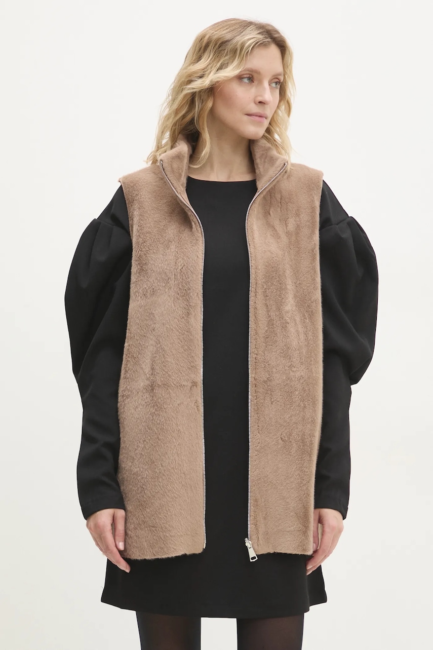 Αμάνικο μπουφάν Answear.LAB χρώμα: μπεζ