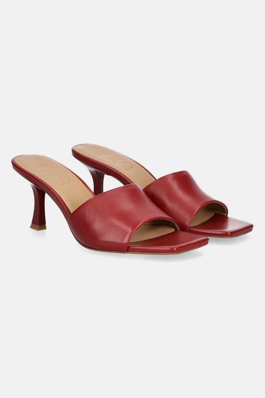 Δερμάτινες παντόφλες Answear.LAB γυναικεία, χρώμα: κόκκινο