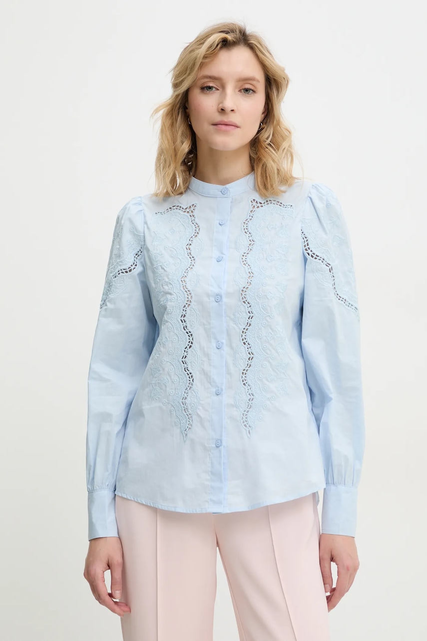 Βαμβακερό πουκάμισο Answear.LAB χρώμα: μπλε