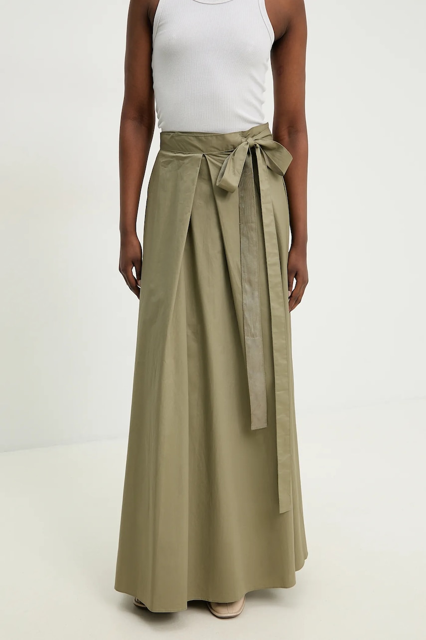 Βαμβακερή φούστα Answear.LAB χρώμα: πράσινο