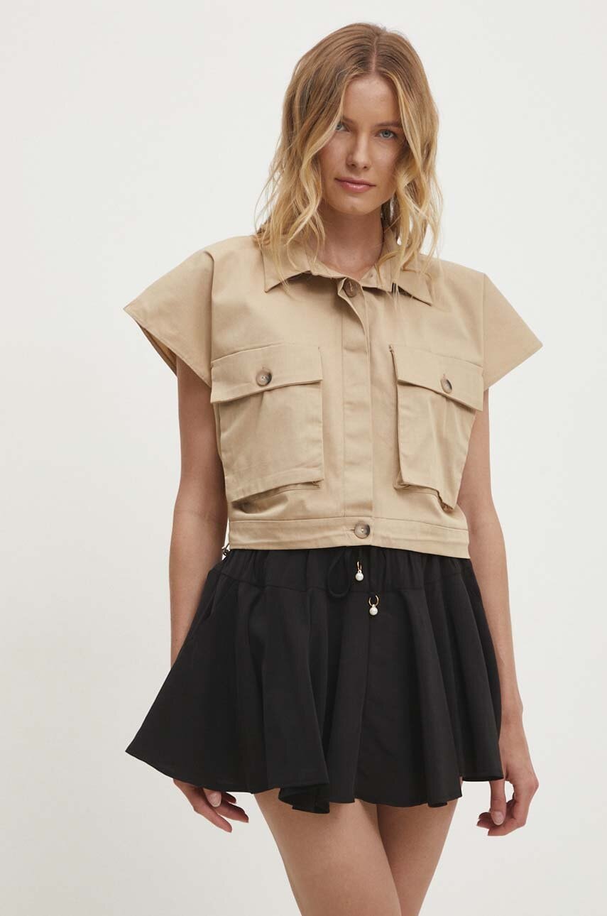 Γιλέκο Answear.LAB χρώμα: μπεζ