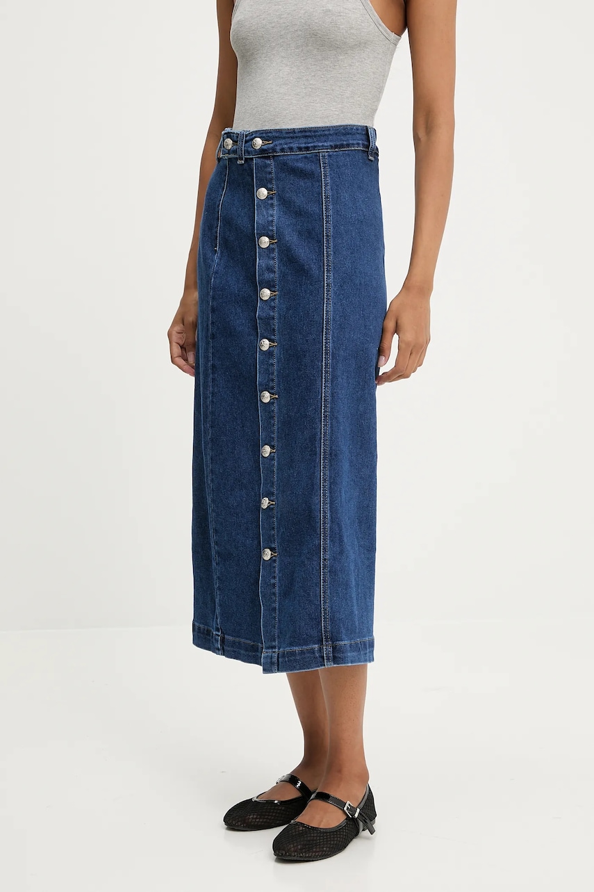 Τζιν φούστα Answear.LAB χρώμα: ναυτικό μπλε