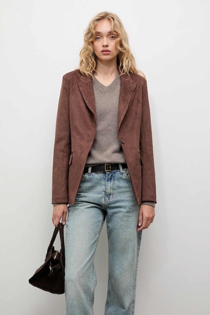 Σακάκι Answear.LAB χρώμα: καφέ