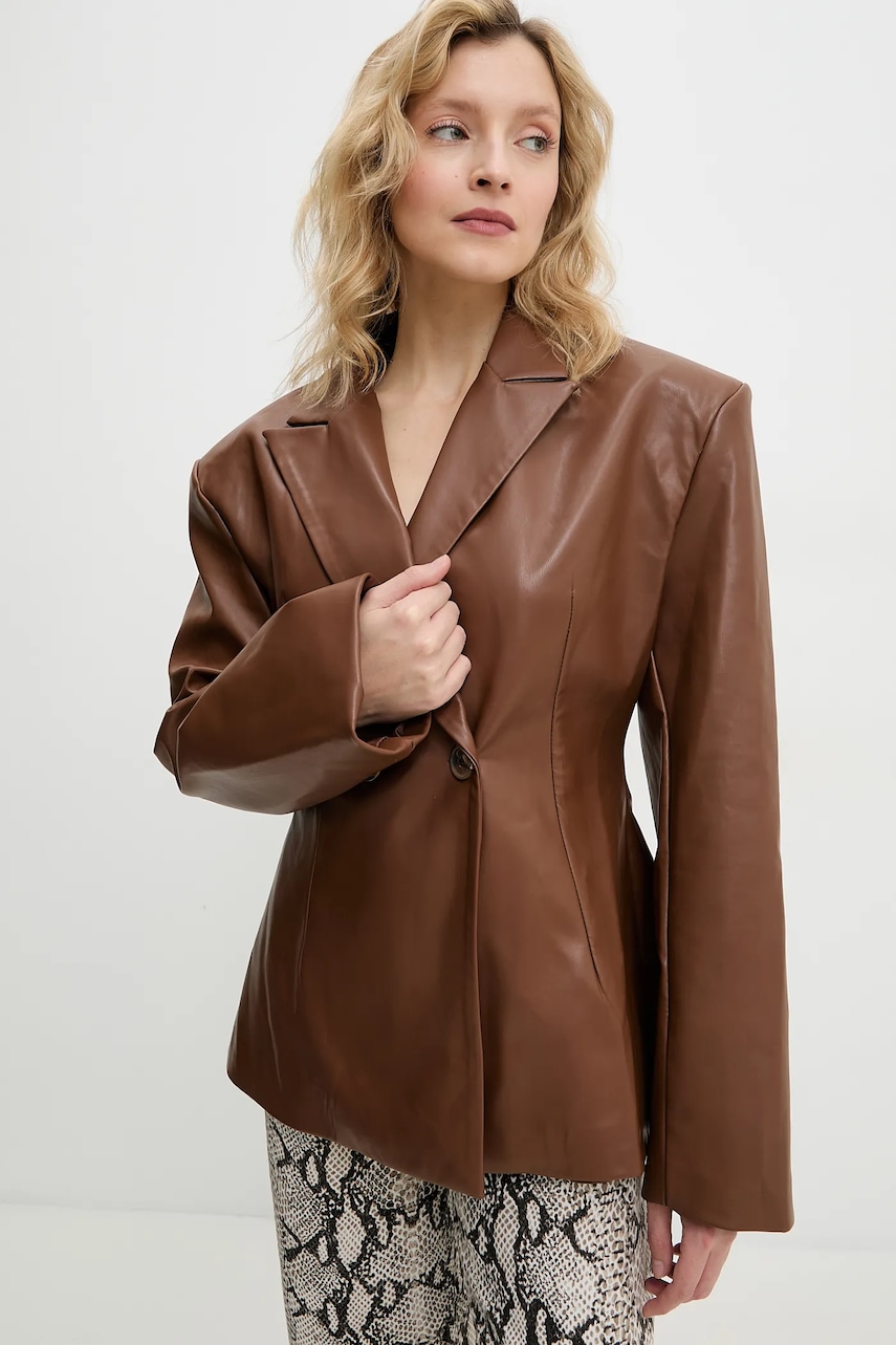 Σακάκι Answear.LAB χρώμα: καφέ