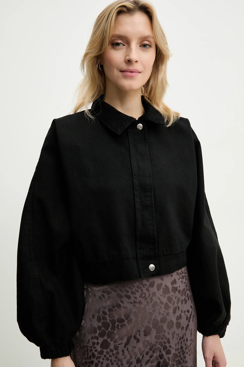 Τζιν μπουφάν Answear.LAB χρώμα: μαύρο