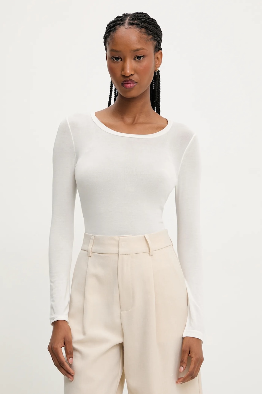 Μακρυμάνικο Answear.LAB χρώμα: άσπρο