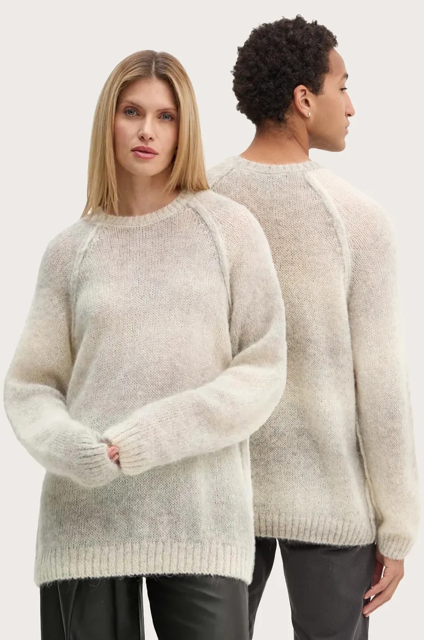 Μάλλινο πουλόβερ A.P.C. pull mavericks χρώμα: μπεζ, WPABI.M23396