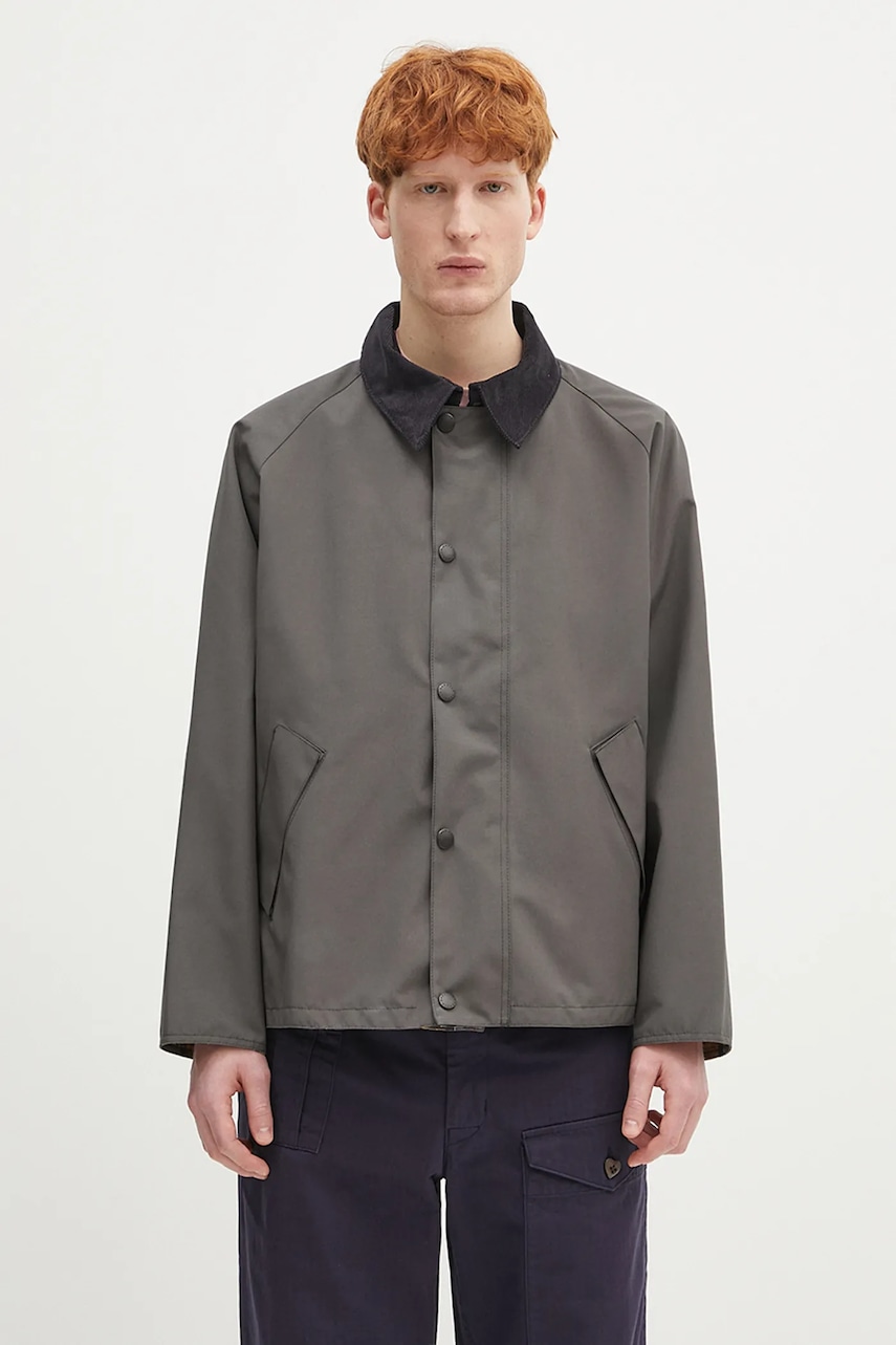 Μπουφάν δυο όψεων Barbour Barbour OS Reversible Transporter Casual χρώμα: γκρι, MCA0963