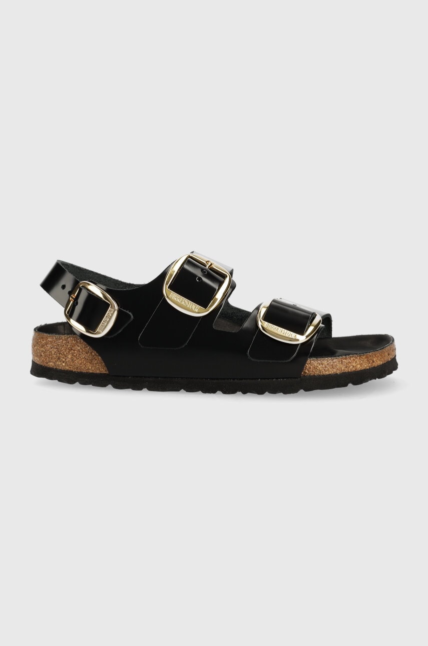 Δερμάτινα σανδάλια Birkenstock Milano χρώμα: μαύρο, 1024211