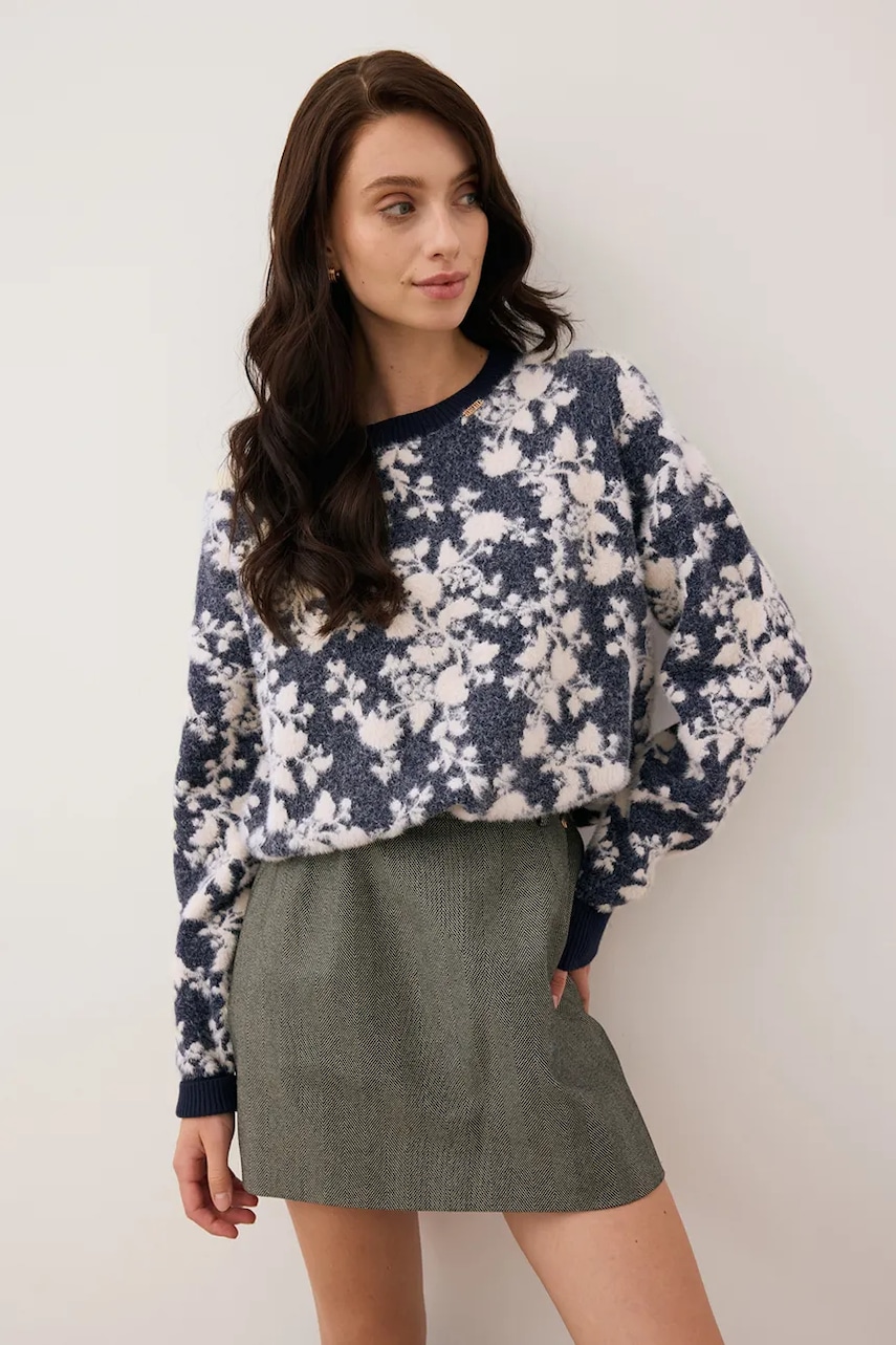 Πουλόβερ Bizuu CANELA χρώμα: ναυτικό μπλε, CANELA GRANATOWY