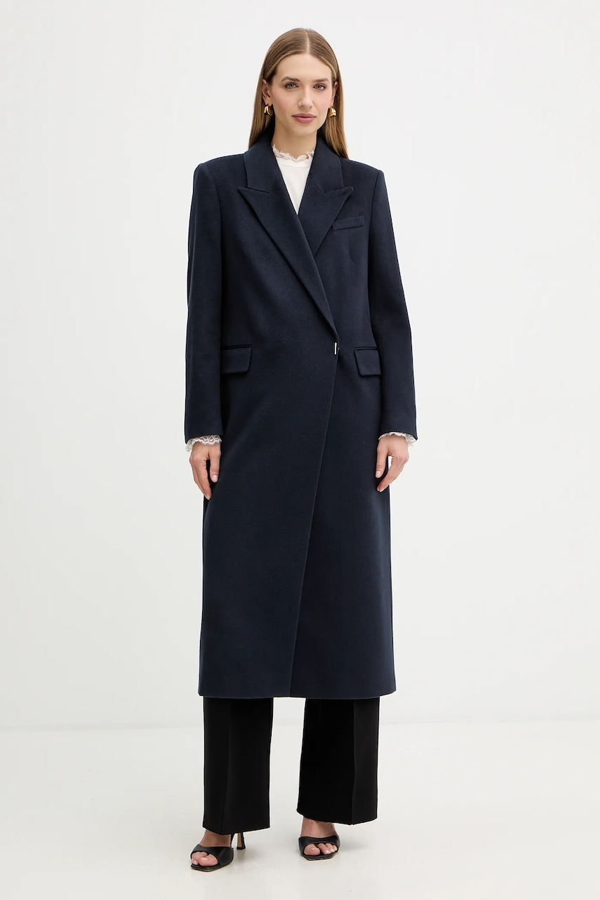 Παλτό από κασμίρ BOSS χρώμα: ναυτικό μπλε, 50548726