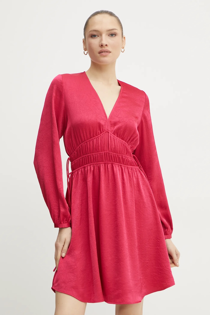 Φόρεμα BOSS Orange χρώμα: ροζ, 50542146