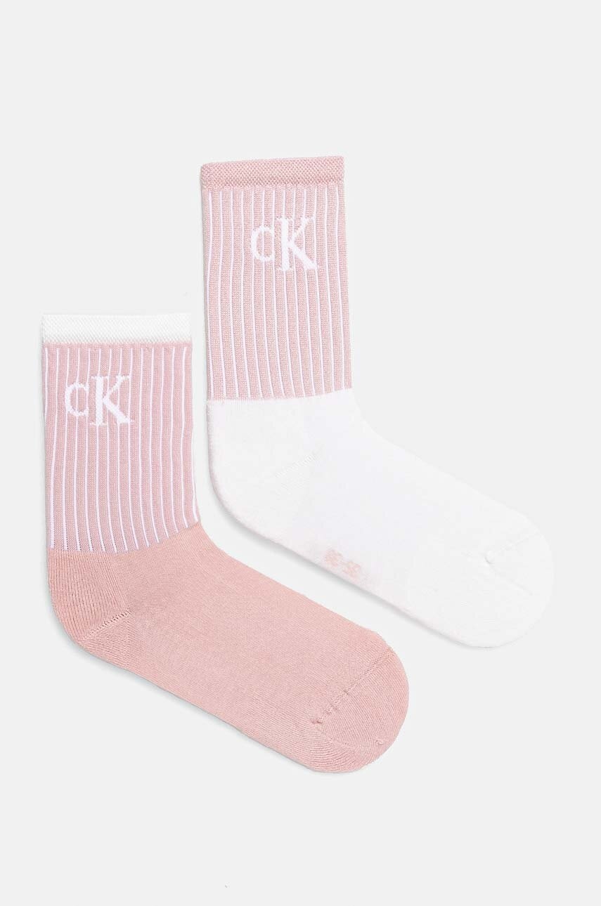 Κάλτσες Calvin Klein Jeans 2-pack χρώμα: ροζ, 701229467