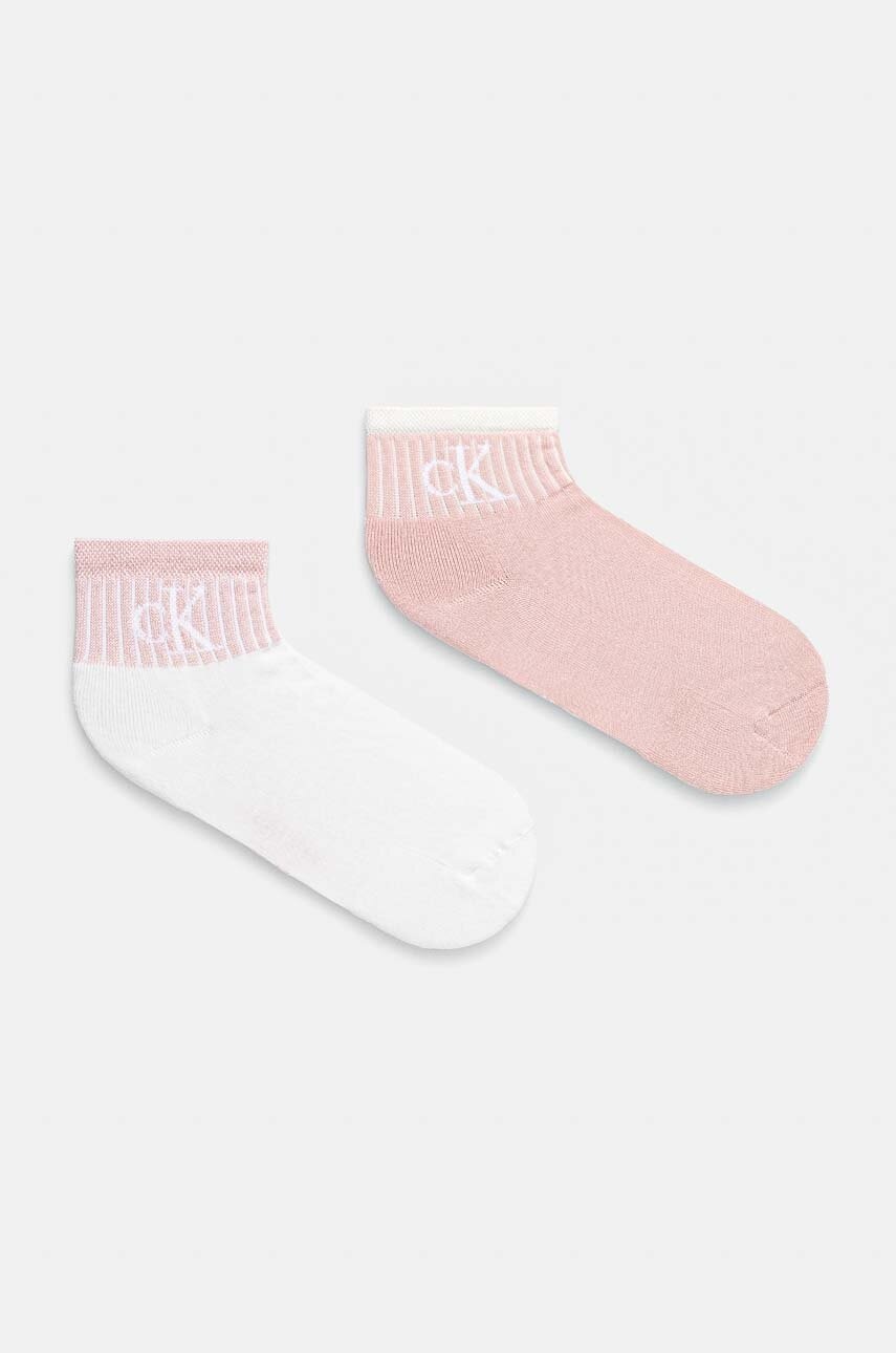 Κάλτσες Calvin Klein Jeans 2-pack χρώμα: ροζ, 701230599