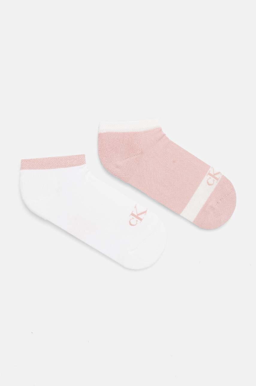 Κάλτσες Calvin Klein Jeans 2-pack χρώμα: ροζ, 701230600